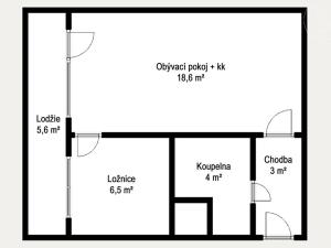 Pronájem bytu 2+kk, Most, 35 m2
