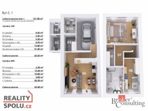 Prodej bytu 4+kk, Plzeň - Červený Hrádek, Ledová, 121 m2