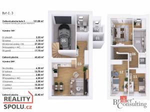 Prodej bytu 4+kk, Plzeň - Červený Hrádek, Ledová, 121 m2
