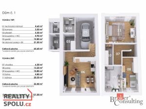 Prodej bytu 4+kk, Plzeň - Červený Hrádek, Ledová, 121 m2