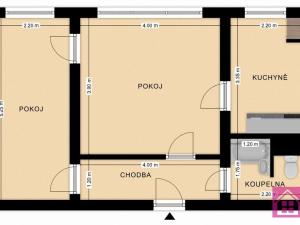Prodej bytu 2+1, Břeclav - Charvátská Nová Ves, Na Valtické, 44 m2