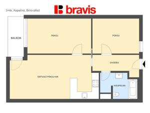 Pronájem bytu 3+kk, Brno, Kopečná, 70 m2