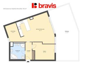 Pronájem bytu 2+kk, Brno, Kopečná, 78 m2