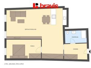 Pronájem bytu 2+kk, Brno, Jakubská, 79 m2