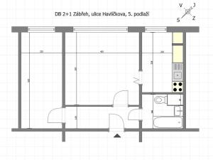 Prodej bytu 2+1, Zábřeh, Havlíčkova, 43 m2