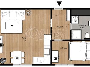 Prodej bytu 2+kk, Davle, Sídliště, 41 m2