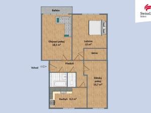 Prodej bytu 3+1, Štěnovice, Lipová, 69 m2