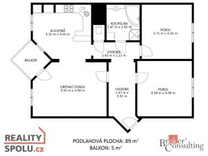 Prodej bytu 3+1, Moravské Budějovice, 92 m2