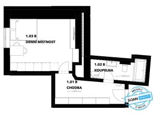 Prodej bytu 1+kk, Olomouc, Stará Víska, 33 m2