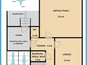 Pronájem bytu 2+kk, Praha - Řepy, Čistovická, 50 m2