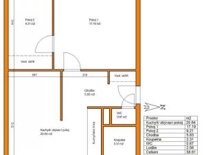 Pronájem bytu 3+kk, Pardubice - Polabiny, Kosmonautů, 60 m2