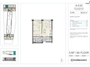 Prodej bytu 2+kk, Praha - Vysočany, Poděbradská, 38 m2