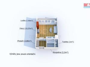 Prodej bytu 1+kk, Plzeň - Bolevec, Kaznějovská, 27 m2