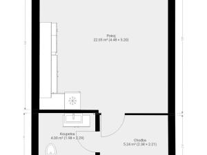 Pronájem bytu 1+kk, Brno, Slatinská, 32 m2