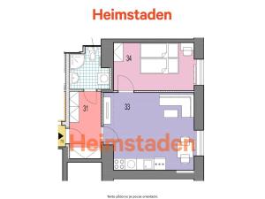 Pronájem bytu 2+kk, Havířov - Město, Stavbařská, 38 m2
