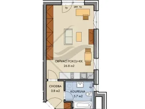 Prodej bytu 1+kk, Praha - Dolní Měcholupy, Honzíkova, 42 m2