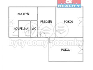 Prodej bytu 2+1, Chomutov, Kamenná, 59 m2
