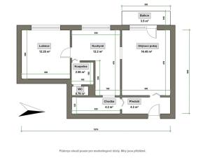 Prodej bytu 2+1, Vsetín, Okružní, 54 m2