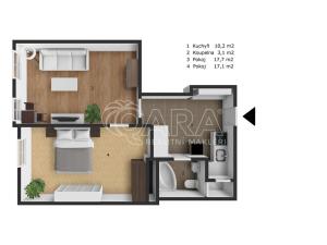Prodej bytu 2+kk, Praha - Braník, Branická, 50 m2