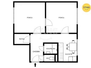 Prodej bytu 2+1, Třebíč, Novodvorská, 52 m2