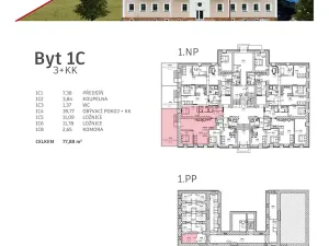 Prodej bytu 3+kk, Mladé Buky, 77 m2
