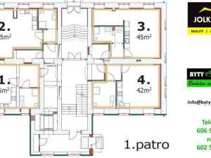 Pronájem bytu 1+kk, Budišov nad Budišovkou, Berounská, 43 m2