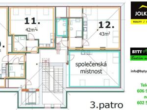 Pronájem bytu 1+kk, Budišov nad Budišovkou, Berounská, 43 m2