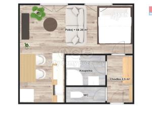 Pronájem bytu 1+kk, Brandýs nad Labem-Stará Boleslav - Brandýs nad Labem, Zahradnická, 33 m2