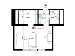 Pronájem bytu 1+1, Teplice - Trnovany, Antonína Sochora, 36 m2