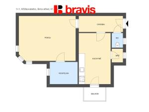 Pronájem bytu 1+1, Brno - Staré Brno, Křížkovského, 41 m2
