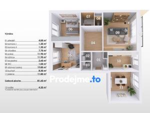 Prodej bytu 4+1, Brno - Bohunice, Pod nemocnicí, 82 m2