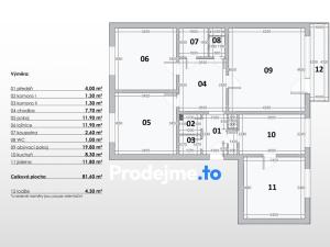 Prodej bytu 4+1, Brno - Bohunice, Pod nemocnicí, 82 m2