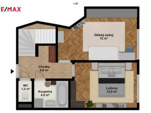 Prodej bytu 3+kk, Židlochovice, Komenského, 95 m2