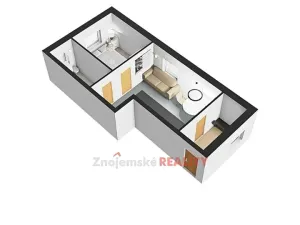 Pronájem bytu 2+kk, Znojmo, Koukalova, 40 m2