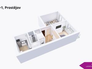 Pronájem bytu 2+1, Prostějov, Moravská, 51 m2