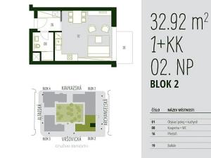 Pronájem bytu 1+kk, Praha - Vršovice, Archangelská, 32 m2
