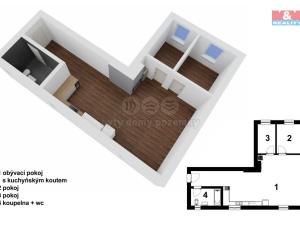 Prodej bytu 3+kk, Nová Bystřice, Nádražní, 54 m2