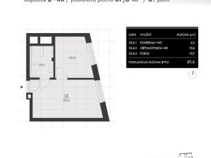 Prodej bytu 2+kk, Brno, Charbulova, 38 m2