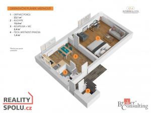 Pronájem bytu 2+kk, Praha - Dubeč, K pastvinám, 42 m2