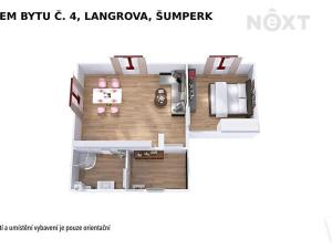 Pronájem bytu 2+kk, Šumperk, Langrova, 50 m2