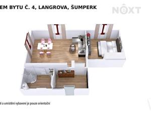 Pronájem bytu 2+kk, Šumperk, Langrova, 50 m2