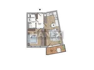 Prodej bytu 2+kk, Praha - Košíře, Naskové, 58 m2