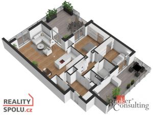 Pronájem bytu 3+kk, Luhačovice, Nádražní, 96 m2