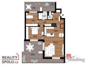 Pronájem bytu 3+kk, Luhačovice, Nádražní, 96 m2