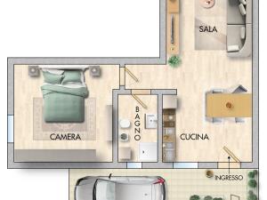 Prodej bytu 2+kk, Silvi,Itálie, 52 m2