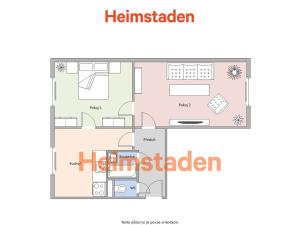 Pronájem bytu 2+1, Ostrava - Poruba, Francouzská, 49 m2