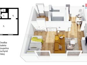 Prodej bytu 1+kk, Jesenice, V Lázních, 33 m2