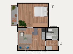 Pronájem bytu 2+kk, České Budějovice - České Budějovice 2, J. Opletala, 40 m2
