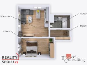 Prodej bytu 2+kk, Brno, Žabí, 51 m2