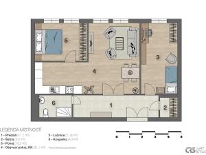 Prodej bytu 3+kk, Praha - Smíchov, Kováků, 75 m2